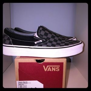 Vans slip on shoe. 7.5 Ladies/6Mens CharcoalBlack